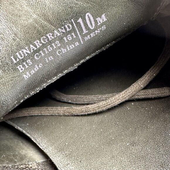 Cole Haan Lunargrand Mens 10 Green Suede Wingtip Oxford Shoes C11512 Sneaker - Picture 8 of 9